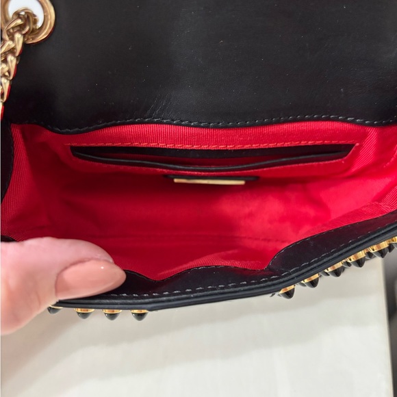 CHRISTIAN LOUBOUTIN
Black Leather And Black/Gold Spike Mini Sweet Charity Bag - Picture 8 of 9